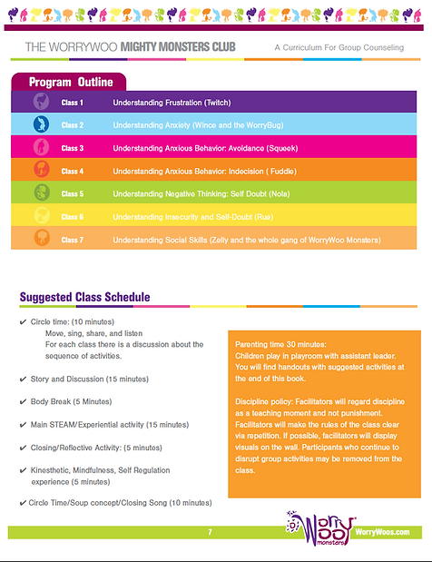 Mighty Monsters Club Counselling Program Book