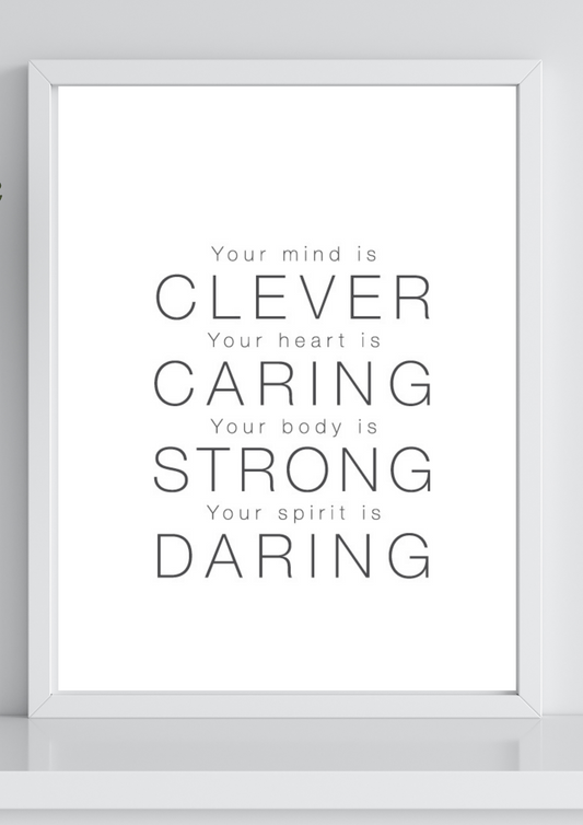 Your Mind is Clever A4 Poster